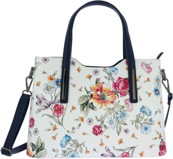 Italian genuine leather flower pattern top dual handles tote shoulder crossbody handbag for women.jpg