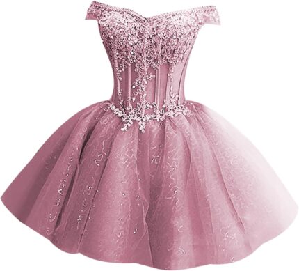 Jaeden prom dress lace short 2025 dama dresses for quinceanera for teen homecoming dresses tulle.jpg