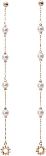 Japanese 3.5mm akoya cultured pearl drop earrings for women with 18k yellow gold elegant design excellent gift pearl earrings.jpg