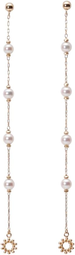 Japanese 3.5mm akoya cultured pearl drop earrings for women with 18k yellow gold elegant design excellent gift pearl earrings.jpg