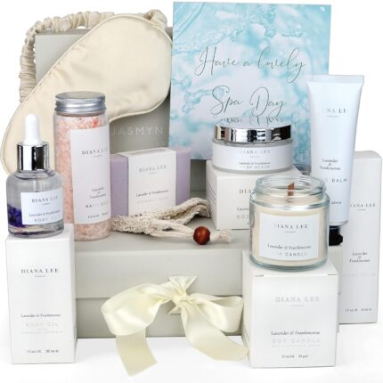 Jasmyn greene luxury spa gift basket for women 10 relaxing spa birthday gifts for women with lavender. bridal shower gifts for woman with self care kit. get well soon package for mother sister.jpg
