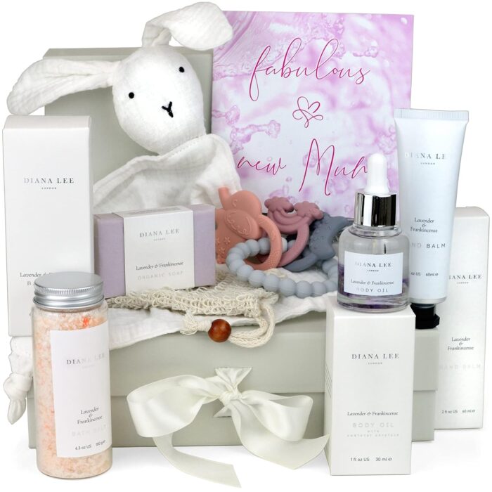 Jasmyn greene new mom gift basket 9 luxury baby shower gifts for expecting mommy to be. pregnant moms postpartum kit care package. newborn baby girl gift set with pregnancy spa gifts for women.jpg