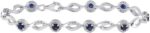 Jewels by lux sterling silver sterling silver womens round lab created blue sapphire tennis bracelet 3 14 cttw.jpg