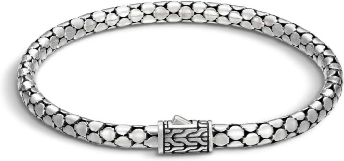 John hardy dot collection womens bracelet 4.5mm 925 sterling silver luxury womens wrist bracelet with pusher clasp.jpg