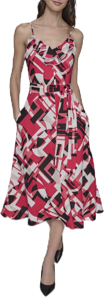 Karl lagerfeld paris womens casual summer bright dress.jpg