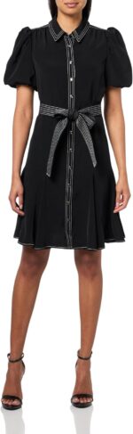 Karl lagerfeld paris womens comfortable office fashion flirty dress.jpg