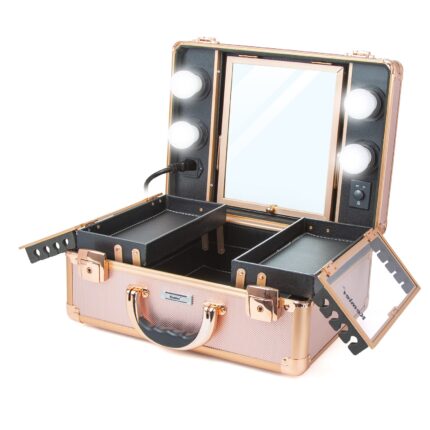 Kemier makeup train case cosmetic organizer box makeup case with lights and mirrormakeup case with customized dividerslarge makeup artist organizer kit rose gold.jpg