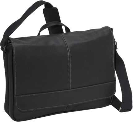 Kenneth cole reaction risky business messenger full grain colombian leather crossbody laptop case tablet day bag.jpg