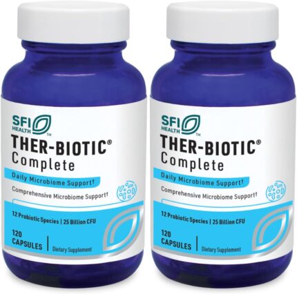 Klaire labs sfi health ther biotic complete hypoallergenic probiotics for women men acid stable probiotic supplement 12 species for immune digestive health 25 billion cfu 2 pack.jpg