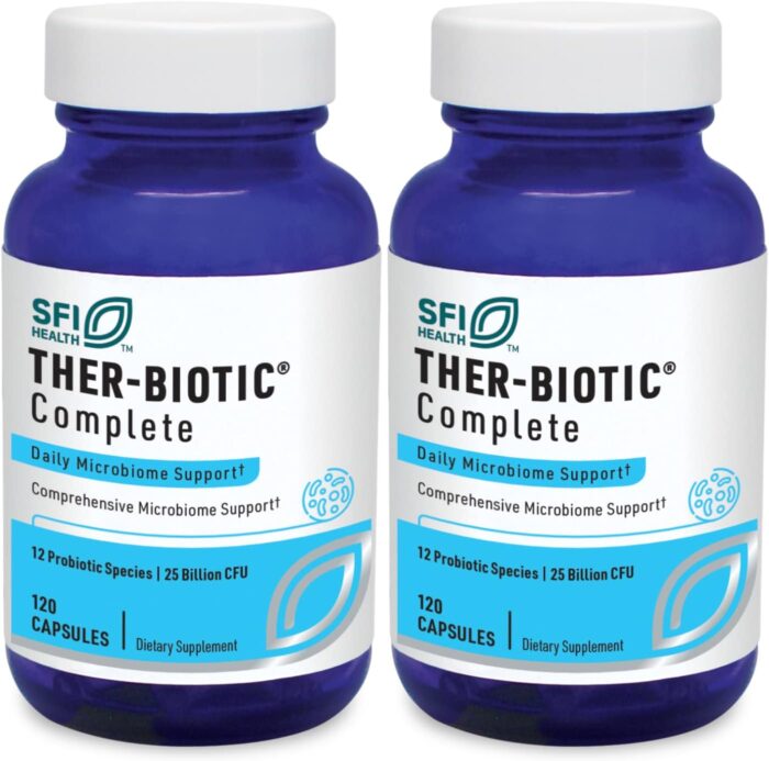 Klaire labs sfi health ther biotic complete hypoallergenic probiotics for women men acid stable probiotic supplement 12 species for immune digestive health 25 billion cfu 2 pack.jpg