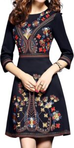 Lai meng five cats womens premium embroidered floral round neck cocktail elegant mini dress.jpg