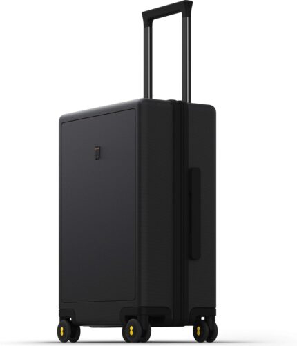 Level8 hard shell carry on luggage airline approved carry on suitcases with wheels lightweight luminous textured hardside travel bag with tsa lock 20 inch black.jpg