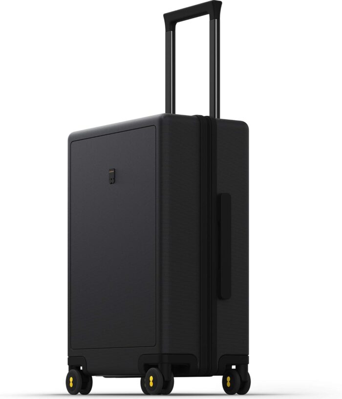 Level8 hard shell carry on luggage airline approved carry on suitcases with wheels lightweight luminous textured hardside travel bag with tsa lock 20 inch black.jpg