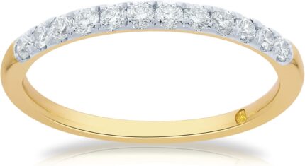 Lab grown diamond wedding anniversary bands for women 10k yellow white rose gold certified diamond rings 110 12 carat.jpg