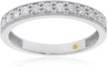 Lab grown diamond wedding bands for women 10k yellow white and rose gold certified 110 12 carat milgrain diamond anniversary bands promise rings and stackable bands.jpg