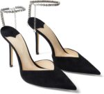 Lauravicci womens heeled sandals crystal chain ankle straps rhinestones buckle high heels stiletto slip on wedding party satin dress shoes.jpg