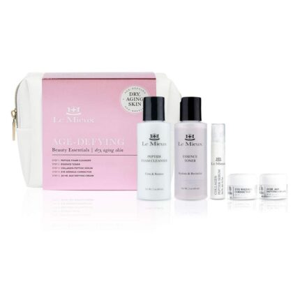 Le mieux age defying beauty essentials for dry skin 5 piece luxury skincare facial set peptide foam cleanser essence toner collagen peptide serum eye wrinkle corrector 24 hr age defying cream.jpg