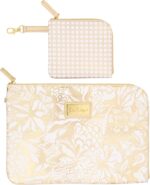 Lilly pulitzer padded tech sleeve with small zip pouch for accessories cute laptop case for women tablet bag or 13 inch laptop sleeve safari sangria gold.jpg