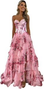 Long prom dresses with slit for women beaded sweetheart tiered chiffon prom dress backless.jpg