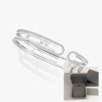 Luxury boutique jewelry 925 sterling silver three diamond asymmetrical womens bracelet goddess braceletwith packaging.jpg