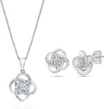 Max stone 14 carat natural diamond love knot stud earrings and pendant necklace for women 925 sterling silver diamond jewelry sets hypoallergenic diamonds necklace and earrings.jpg