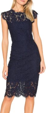 Merokeety womens sleeveless lace floral elegant cocktail dress crew neck knee length for party.jpg