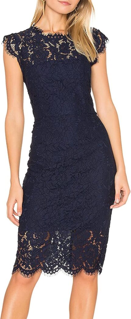 Merokeety womens sleeveless lace floral elegant cocktail dress crew neck knee length for party.jpg