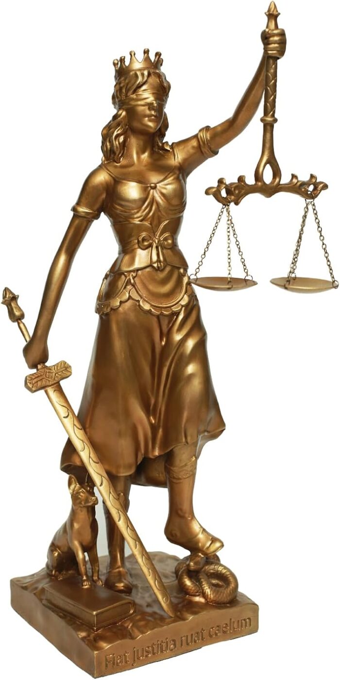 Magicsculp the lady justice statue brass material greek roman goddess of justice 12inch museum grade collectible figurine brass s.jpg