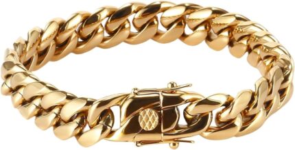 Mens 18k gold bracelet with dragon head buckle cuban chain womens solid mesh bracelet high end gift for birthdays christmas thanksgiving.jpg