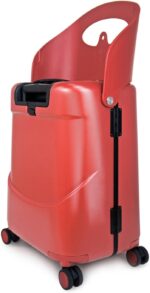 Miamily 4 wheel carry on luggage with seat for kids with seat belt waterproof pocket adjustable handle and hard body with 43 liter capacity maroon red.jpg