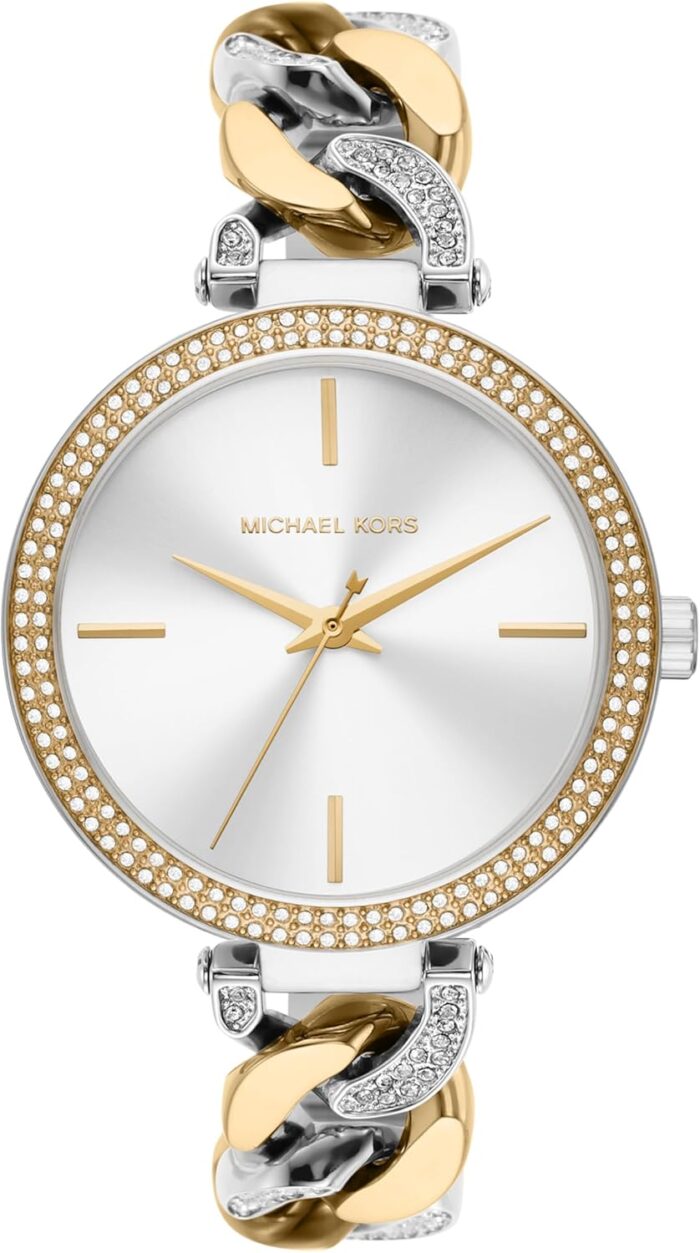 Michael kors lady nini womens watch stainless steel chain link bracelet and pave crystal watch for women.jpg