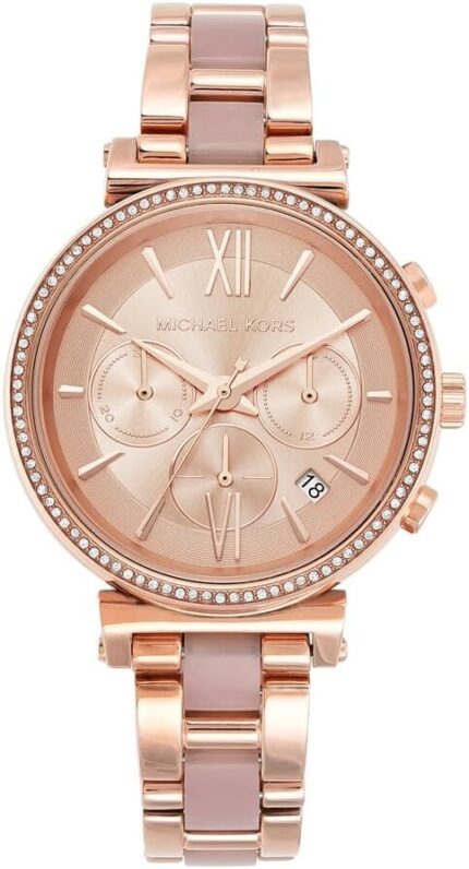 Michael kors parker womens watch stainless steel and pave crystal watch for women with steel leather or silicone band.jpg