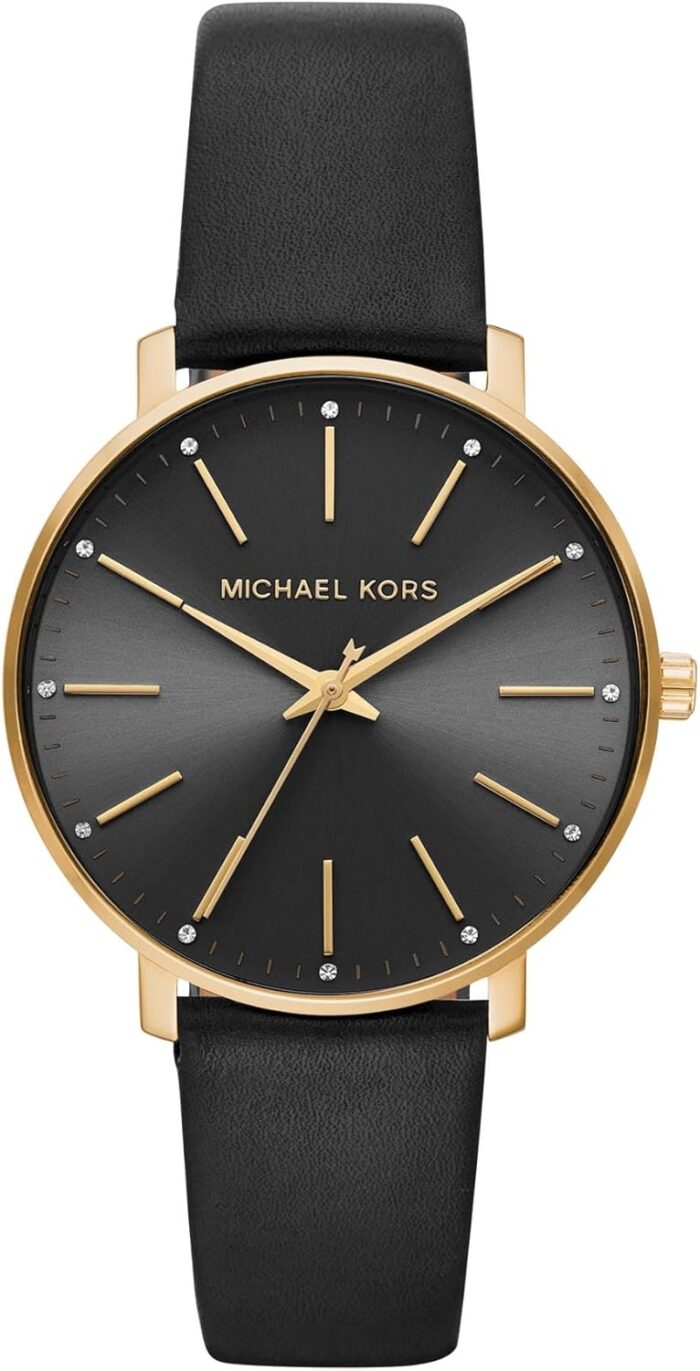 Michael kors pyper three hand black leather womens watch model mk2747.jpg