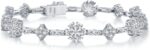 Moissanite bracelet for women 925 sterling silver 18k white gold plated flower bracelet jewelry anniversary birthday gifts for women wife girlfriend mother.jpg