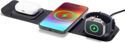 Mophie 3 in 1 travel charger v2 with magsafe portable wireless charging hub compatible with apple devices iphone 1615141312 apple watch series 10 to 1 ultra airpods pro3rd gen black.jpg