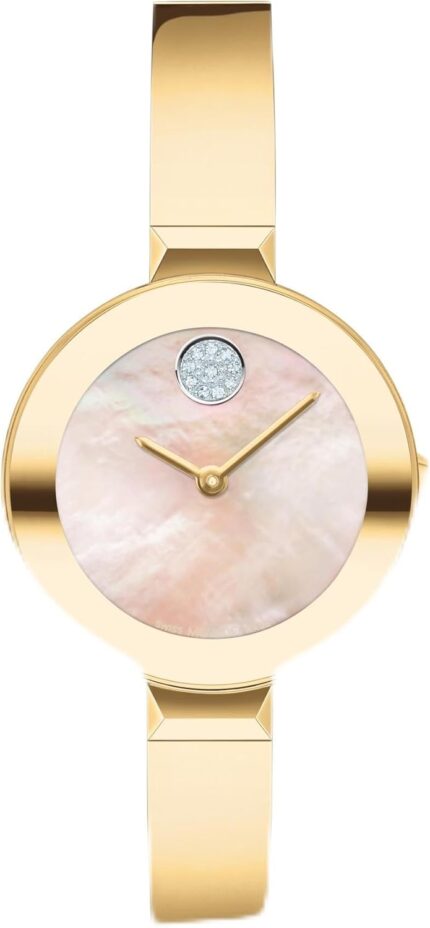 Movado bold bangles womens watch swiss quartz movement stainless steel bangle adjustable 3 atm water resistance luxury fashion timepiece for her 28mm.jpg