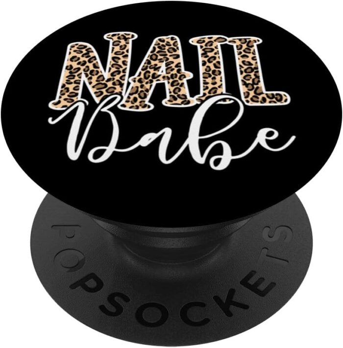 Nail babe nail salon nail designer leopard nail tech popsockets swappable popgrip.jpg