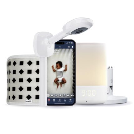 Nanit superior sleep set includes newborn baby essentials pro camera with wall mount travel stand and the sound light audio monitoring machine baby night light.jpg