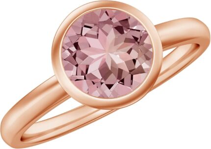 Natural morganite 8mm round engagement ring aaa quality certified morganite solitaire ring for women gift for her.jpg