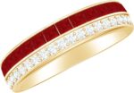 Natural ruby diamond half eternity band ring for women aaa quality 2 row wedding band ring ready to gift.jpg
