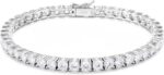 Never fallen off moissanite tennis bracelet for women men with composite clasp 925 silver plated with white gold chain 6.5 7.5 length.jpg