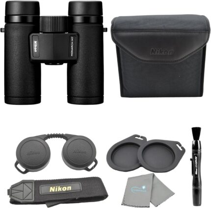 Nikon monarch m7 8x30 16763 black binoculars bundle with lens pen and cleaning cloth compact binoculars for adults for hunting bird watching and hiking essentials zoom lightweight travel.jpg