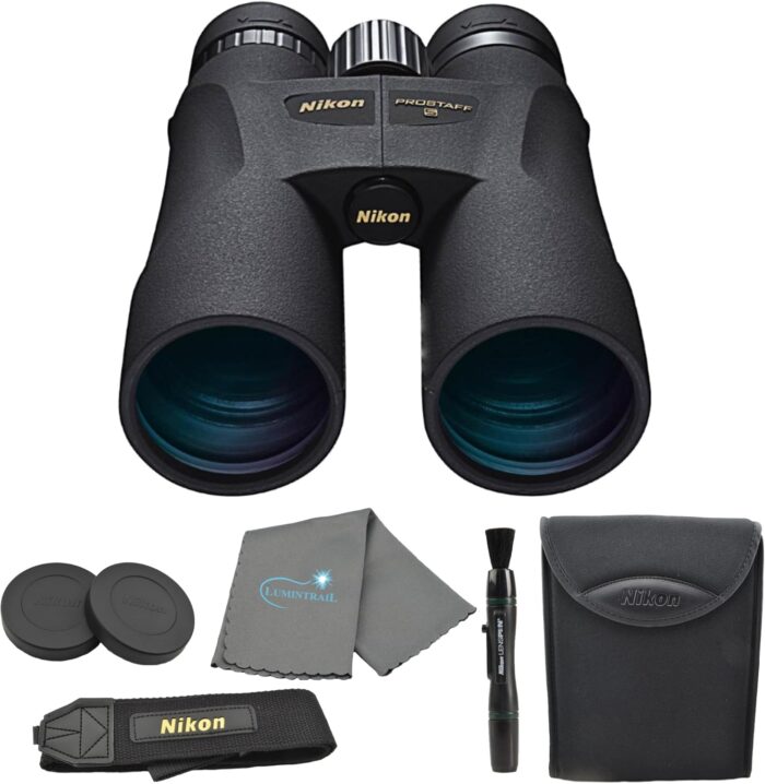 Nikon prostaff 5 12x50 7573 black binoculars bundle with lens pen and cleaning cloth compact binoculars for adults for hunting bird watching and hiking essentials zoom lightweight travel.jpg
