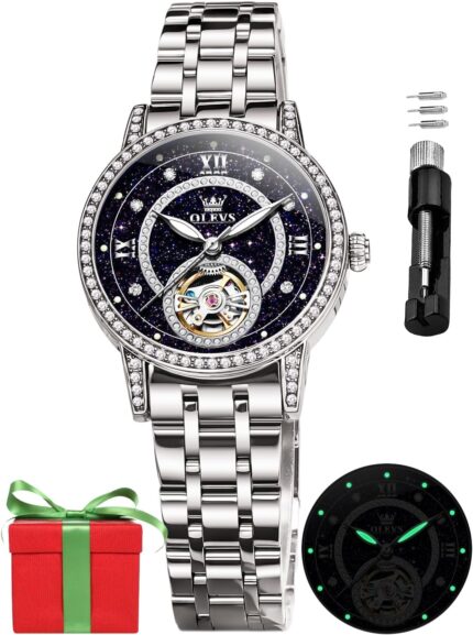 Olevs automatic womens watches skeleton starry sky ladies watch silver rose gold mechanical luxury business dress diamond luminous waterproof wrist watches watches.jpg