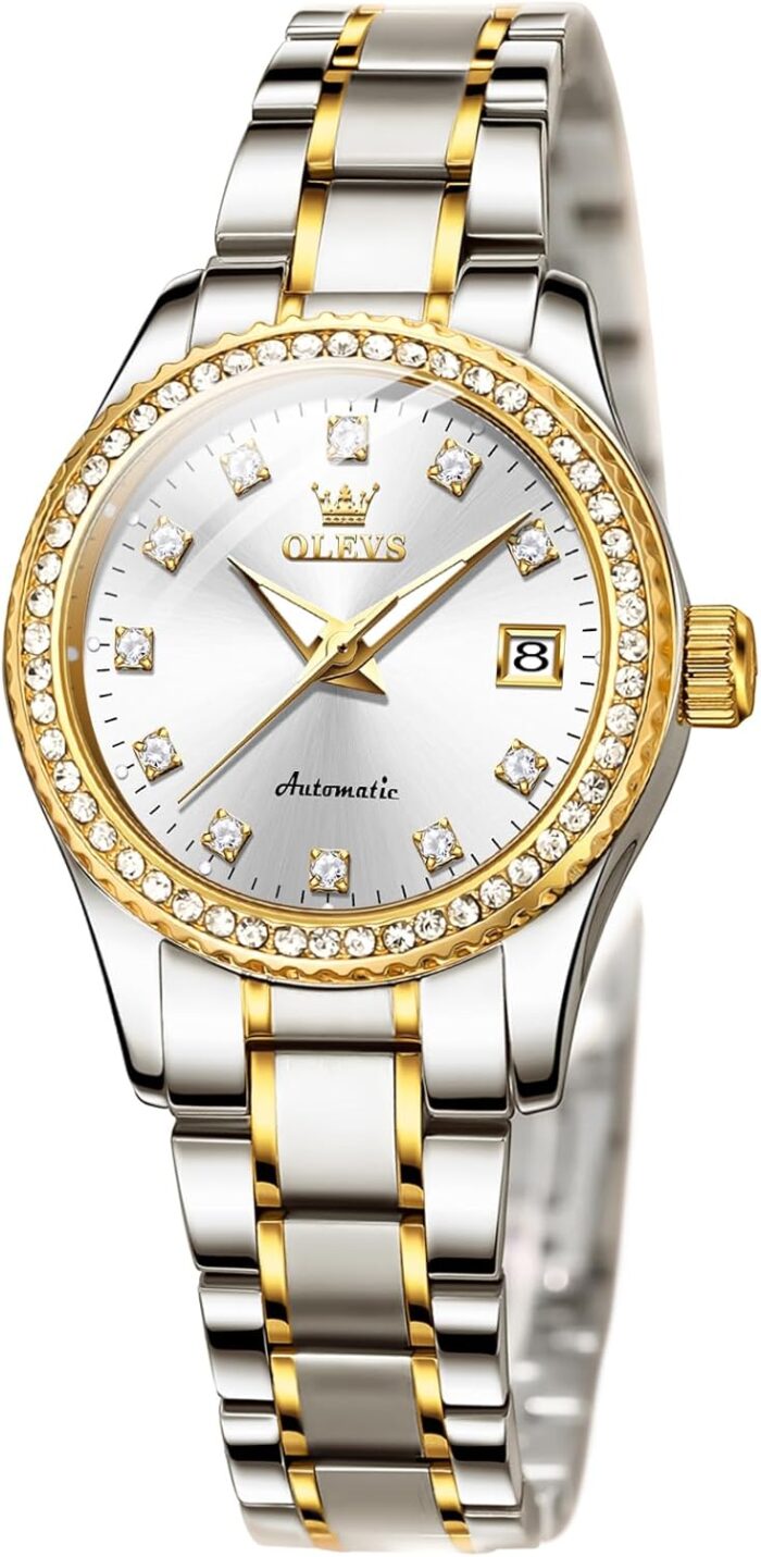 Olevs womens automatic watches diamond stainless steel self winding ladies dress wrist watches luminous waterproof.jpg
