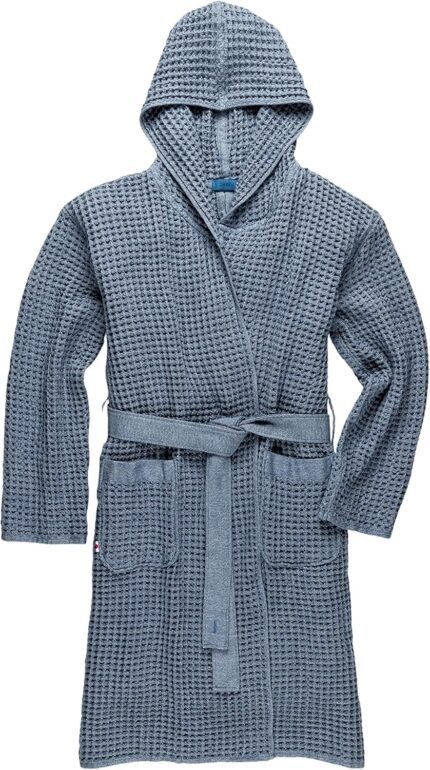 Onsen waffle bath robe whood waffle knit 100 supima cotton quick drying breathable robes for women men.jpg