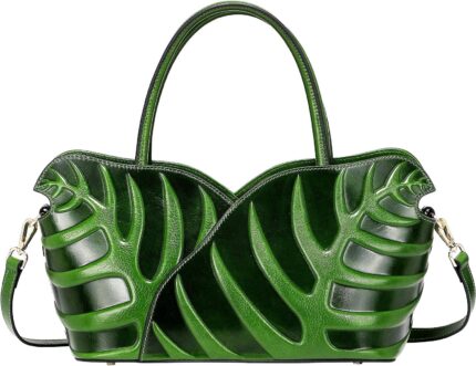 Pijushi designer leaf handbags for women top handle satchel shoulder bag.jpg
