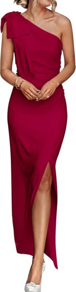 Prettygarden summer one shoulder long formal womens dress sleeveless ruched bodycon wedding guest slit maxi dresses.jpg