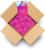 Pink style menstrual kit all in one 60 pack convenience on the go period kit pack for travelling tweens teenagers or just when youre out individually wrapped feminine hygiene product.jpg