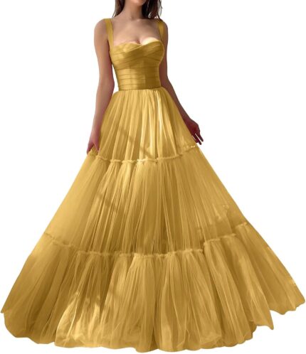 Prom dresses for women tiered chiffon formal dress a line off shoulder lw112.jpg